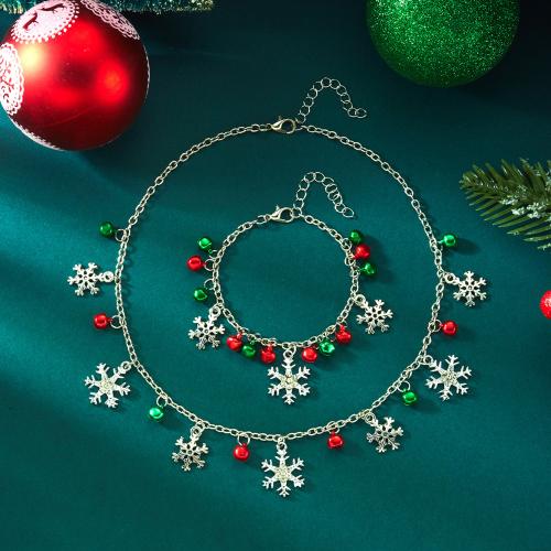 Tibetan Style Jewelry Sets, gold color plated, Christmas Design & enamel & with rhinestone, more colors for choice, Sold By PC
