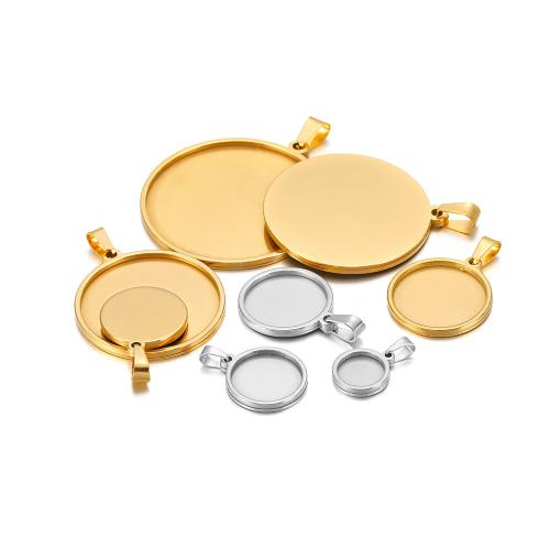 Stainless Steel Pendant Setting, 304 Stainless Steel, gold color plated, DIY, more colors for choice, 5PCs/Bag, Sold By Bag