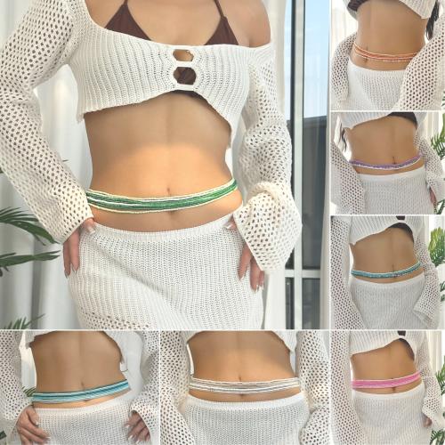 Decorative Belt, Seedbead, gold color plated, fashion jewelry, more colors for choice, Sold By PC