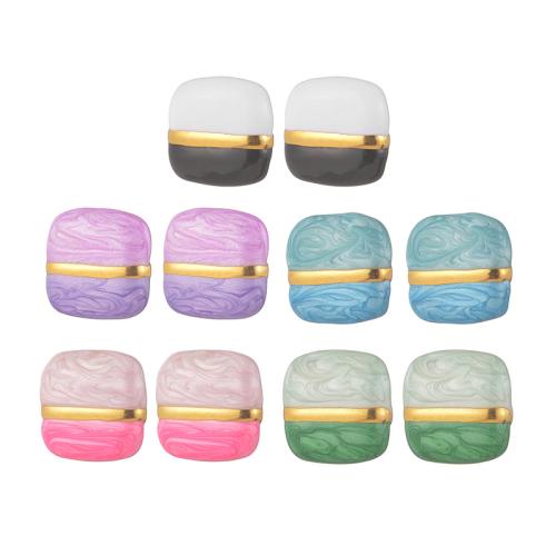 Stainless Steel Stud Earrings, 304 Stainless Steel, gold color plated, fashion jewelry & for woman & enamel, more colors for choice, Sold By Pair