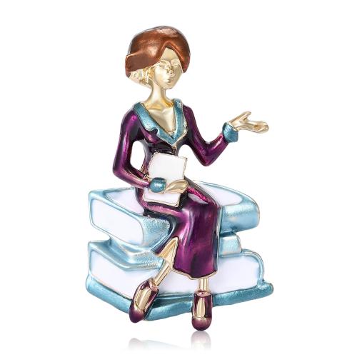 Broche émail, alliage de zinc, Placage, bijoux de mode, plus de couleurs à choisir, Vendu par PC