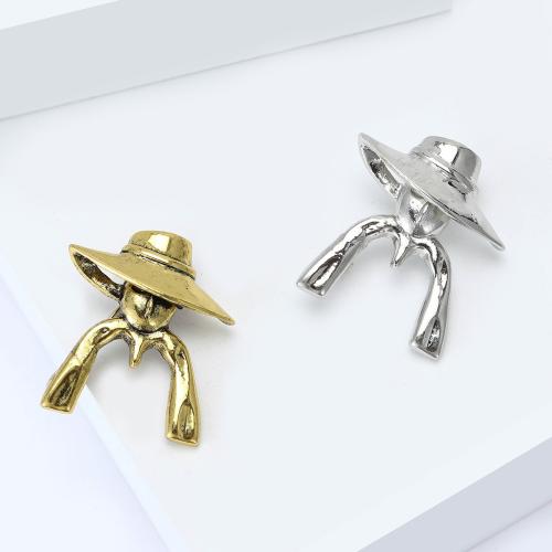 Tibetan Style Brooches, Bust, plated, fashion jewelry, more colors for choice, Sold By PC