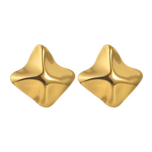 Серьги из нержавеющей стали, Нержавеющая сталь 304, Другое покрытие, ювелирные изделия моды & Женский, Золотой, продается Пара