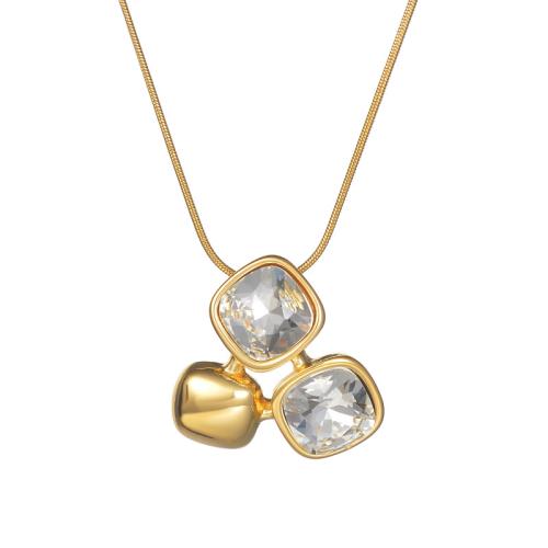 Cubic Zirconia Stainless Steel Jewelry Sets, 304 Stainless Steel, Square, plated, different styles for choice & micro pave cubic zirconia & for woman, golden, Sold By PC