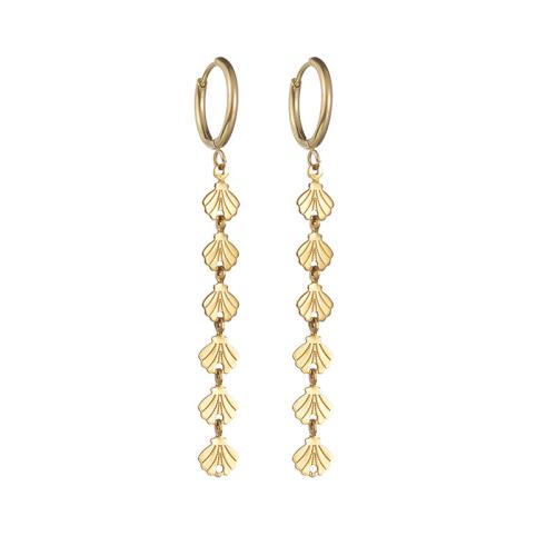 Stainless Steel Drop Earring, 304 Stainless Steel, plated, fashion jewelry & different styles for choice & for woman, golden, Sold By Pair