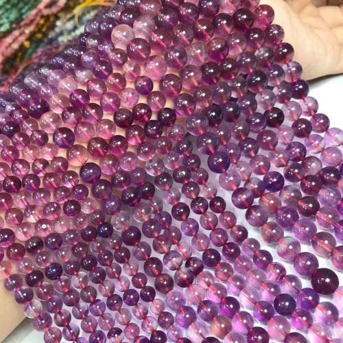 Abalorios Fluorita, Purple Fluorita, Esférico, pulido, natural & Bricolaje & diverso tamaño para la opción, Vendido para aproximado 35-40 cm Sarta