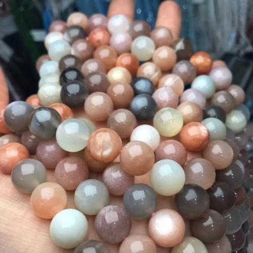 Perles Pierre de lune, Moonstone, Rond, poli, naturel & DIY & normes différentes pour le choix, Vendu par Environ 35-40 cm brin