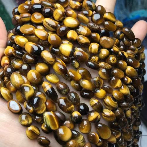 Perles oeil de tigre, pepite, naturel & DIY, beads length 8-10mm, Vendu par Environ 35-40 cm brin
