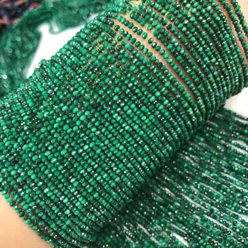 Natural Malachite Beads, Abacus, DIY & faceted, 1.50x2mm, Sold Per Approx 35-40 cm Strand