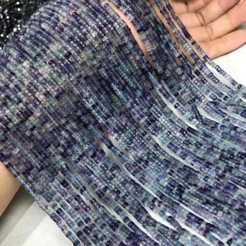 Abalorios Fluorita, pulido, Bricolaje, jacinto, 2x3.50mm, Vendido para aproximado 35-40 cm Sarta