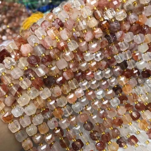 Abalorios de Gemas, Cuadrado, natural & Bricolaje, 7x7mm, Vendido para aproximado 35-40 cm Sarta