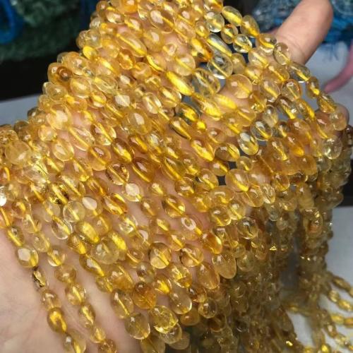 Granos citrinos naturales, abalorio de citrino, Pepitas, Bricolaje, 8mm, Vendido para aproximado 35-40 cm Sarta