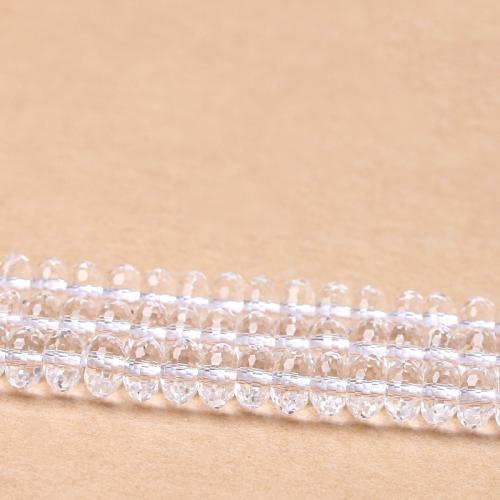 Perles de Quartz clair naturel, abaque, DIY & normes différentes pour le choix & facettes, Vendu par Environ 35-40 cm brin