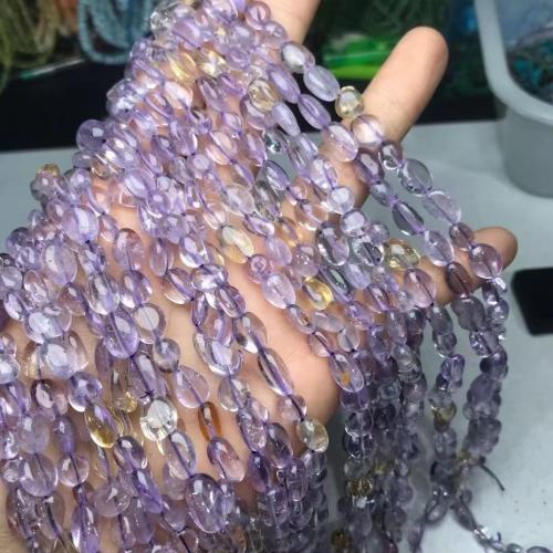 Quartz naturel bijoux perles, Ametrine, pepite, DIY, 8mm, Vendu par Environ 35-40 cm brin