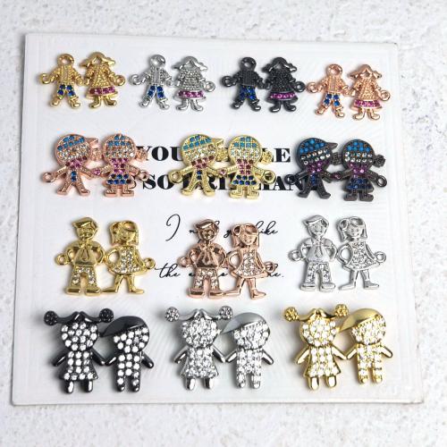 DIY Jewelry Supplies, Brass, plated, fashion jewelry & micro pave cubic zirconia, more colors for choice, nickel, lead & cadmium free, Sold By PC