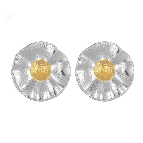 Stainless Steel Stud Earrings, 304 Stainless Steel, Round, plated, fashion jewelry & for woman, more colors for choice, Sold By Pair