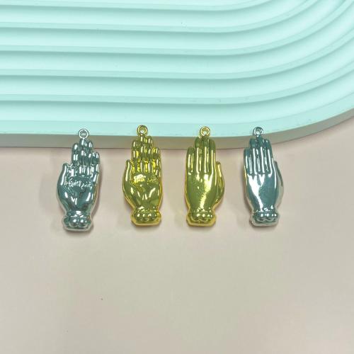 Colgantes de mano de la aleación del cinc, aleación de zinc, chapado, Bricolaje, más colores para la opción, 100PCs/Bolsa, Vendido por Bolsa