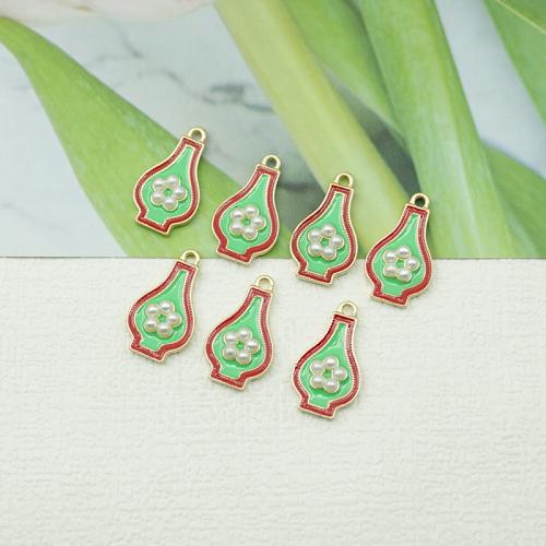 Цинкового сплава Эмаль Кулоны, цинковый сплав, с Пластиковая жемчужина, Другое покрытие, DIY & эмаль, разноцветный, не содержит никель, свинец, 100ПК/сумка, продается сумка