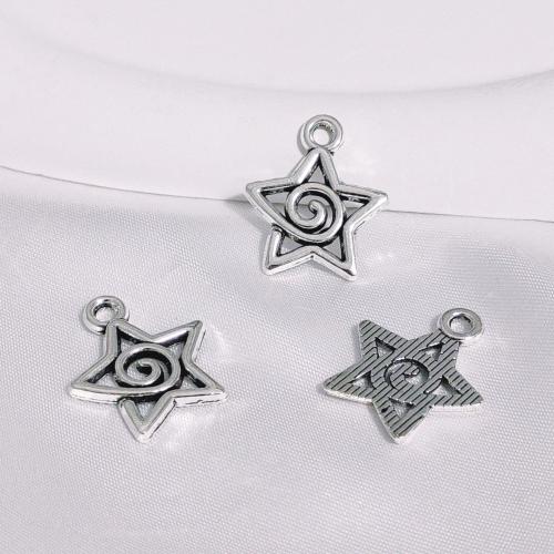Tibetan Style Star Pendant, silver color plated, DIY, silver color, 100PCs/Bag, Sold By Bag