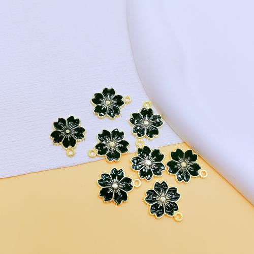 Tibetan Style émail Pendants, alliage de zinc, Placage de couleur d'or, DIY, doré, 100PC/sac, Vendu par sac