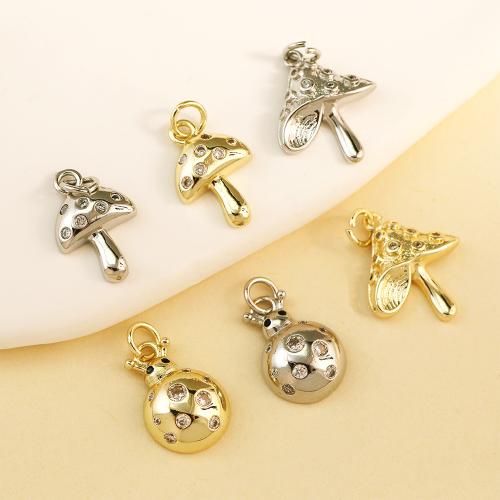 Cúbicos Circonia Colgante Latón Micro pavimenta, metal, chapado, Bricolaje & micro arcilla de zirconia cúbica, dorado, libre de níquel, plomo & cadmio, Vendido por UD