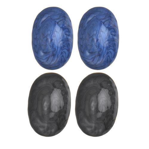 Stainless Steel Stud Earrings, 304 Stainless Steel, plated, fashion jewelry & for woman & enamel, golden, Sold By Pair