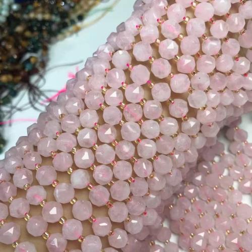 Natural Rose Quartz Beads, polished, DIY & faceted, 8mm, Sold Per Approx 35-40 cm Strand