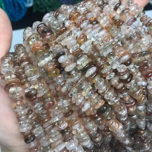 Bolas de cristal redondo y plano, pulido, natural & Bricolaje, beads size 8-10mm, Vendido para aproximado 35-40 cm Sarta