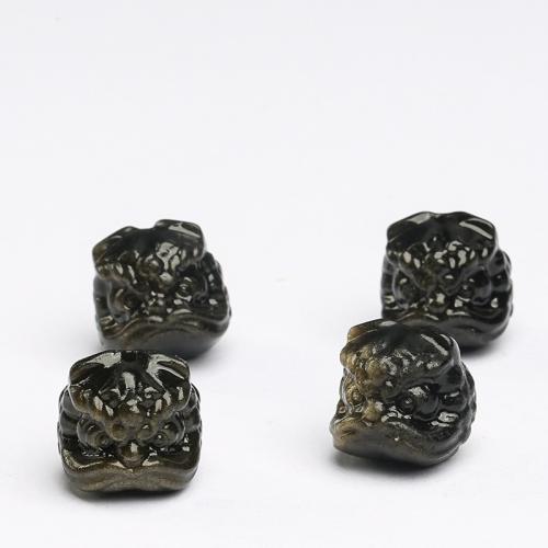 Edelstein Schmuckperlen, Gold- Obsidian, Löwe, Natürliche & DIY, 14mm, verkauft von PC