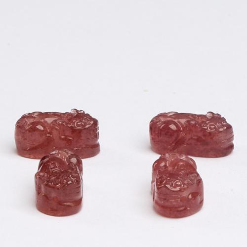 Natural Quartz Jewelry Beads, Strawberry Quartz, polished, DIY & different styles for choice, Sold By PC