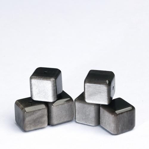 Gemstone Jewelry Beads, Silver Obsidian, Square, natural & DIY, 11mm, Sold By PC
