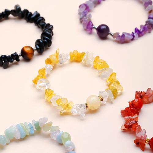 Gemstone Bracelet, irregular, handmade, different materials for choice & Unisex, beads size 5-8mm, Length:Approx 5.5-6 Inch, Sold By PC