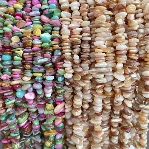 Abalorios de Nácar Colorido Natural, Irregular, pulido, Bricolaje, más colores para la opción, aproximado 114PCs/Sarta, Vendido para aproximado 80 cm Sarta