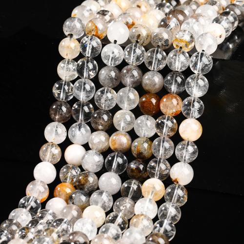 Gemstone Jewelry Beads, Herkimer Diamond, Round, polished, Natural & DIY & different size for choice, Sold By Strand