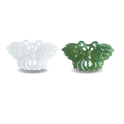 Colgantes de Jade, Hetian Jade, Mariposa, Tallado, Natural & Bricolaje & diferentes estilos para la opción, 45x25x5mm, Vendido por UD