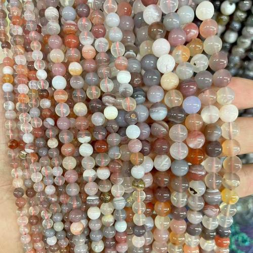 Abalorios de Ágata de Botswana, Ágata Bostwana, Bricolaje, color mixto, Vendido para 38 cm Sarta