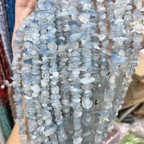 Perles bijoux en pierres gemmes, aigue-marine, DIY, couleurs mélangées, 5x8mm, Vendu par 38 cm brin