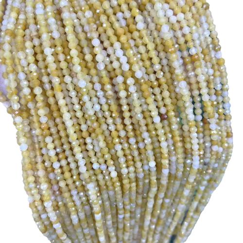 Perles en jade, jaune de jade, DIY, couleurs mélangées, Vendu par 38 cm brin