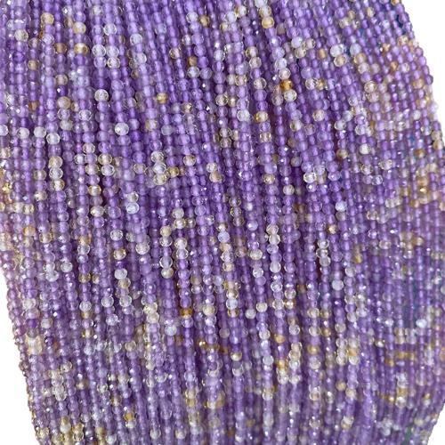 Natural Quartz Jewelry Beads, Ametrine, DIY, mixed colors, Sold Per 38 cm Strand