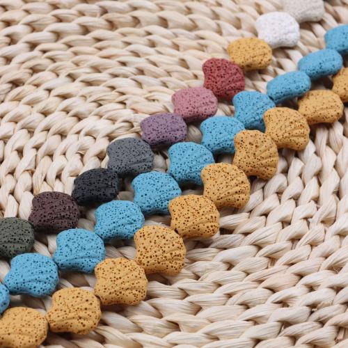 Perles de lave naturelle, lave volcanique, coquille, DIY, plus de couleurs à choisir, 20mm, Vendu par 36 cm brin