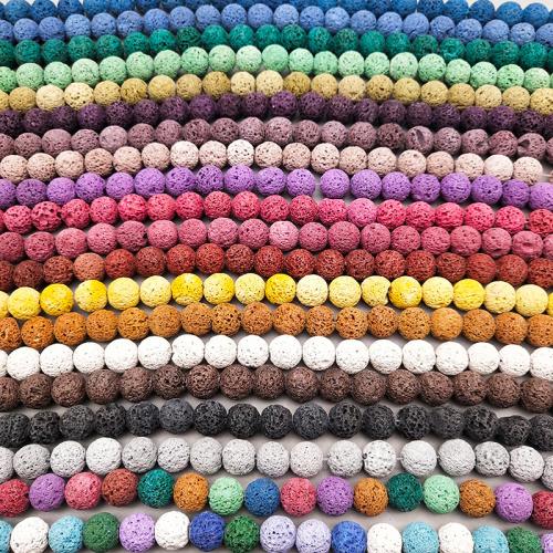 Abalorios de Lava, pulido, Bricolaje & diverso tamaño para la opción, más colores para la opción, Vendido para aproximado 38 cm Sarta