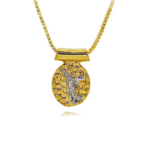 Cubic Zircon Micro Pave Brass Necklace, with 5cm extender chain, 18K gold plated, different styles for choice & for woman & enamel, Length:45 cm, Sold By PC