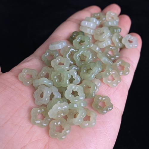 Colgantes de Jade, Hetian Jade, Flor del ciruelo, pulido, Bricolaje, más colores para la opción, 13mm, Vendido por UD