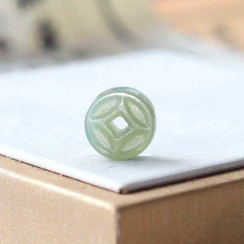 Hetian Jade Abalorio, Moneda de Antiguo Chino, Bricolaje, más colores para la opción, 13mm, Vendido por UD
