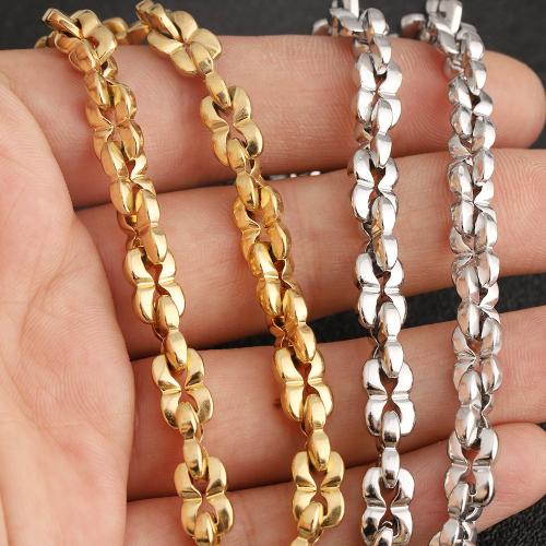 Stainless Steel Jewelry Chain, 304 Stainless Steel, DIY, more colors for choice, 6.20x9mm, 2m/Bag, Sold By Bag