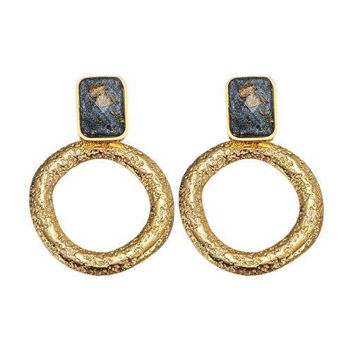 Stainless Steel Stud Earrings, 304 Stainless Steel, with Resin, plated, fashion jewelry & for woman & hollow, more colors for choice, Sold By Pair