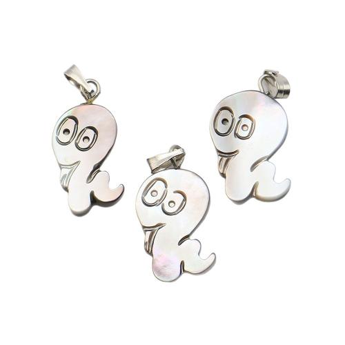 Colgantes de Nácar, Negro+Lip+Shell, con Cordón de cera & fundición, Serpiente, Bricolaje, color mixto, 12x22mm, longitud:45 cm, Vendido por UD