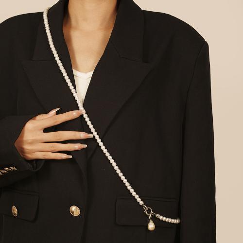 aleación de zinc Cadena del cuerpo, con Perlas plásticas, chapado en color dorado, Joyería, más colores para la opción, Vendido por UD