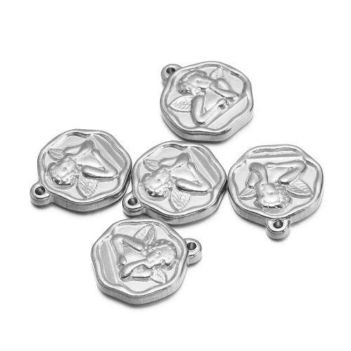 Ювелирные подвески из нержавеющей стали, Нержавеющая сталь 304, плакирован золотом, DIY, Много цветов для выбора, 5ПК/сумка, продается сумка