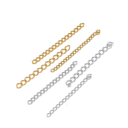 Stainless Steel Extender Chain, 304 Stainless Steel, gold color plated, DIY, more colors for choice, 50PCs/Bag, Sold By Bag